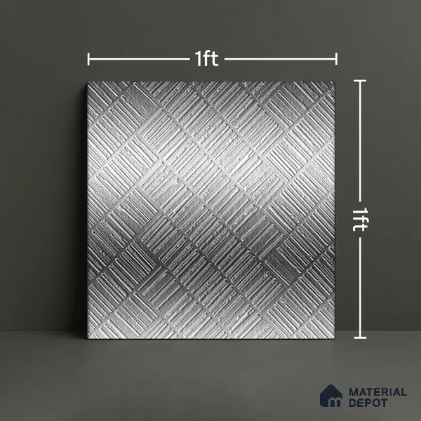 Highlighter Tiles  Tile TL 07255 D Roxy 8002 GLM (Silver) 1 ft x 1 ft Ceramic Matte Finish - 9 mm  | 2 mm Spacer is Mandatory (Sample)